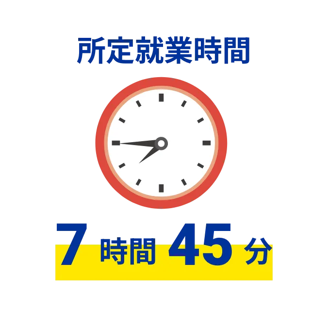 所定就業時間 7時間45分