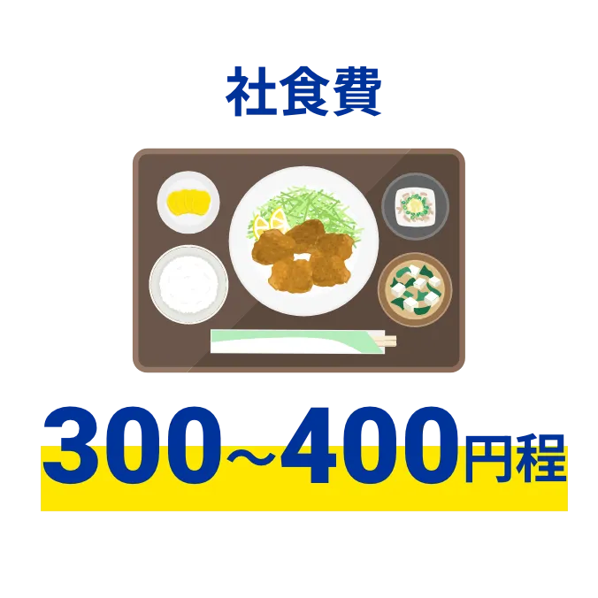 社食費 300～400円程